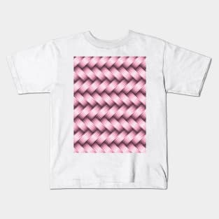 Pink Wicker Design Kids T-Shirt